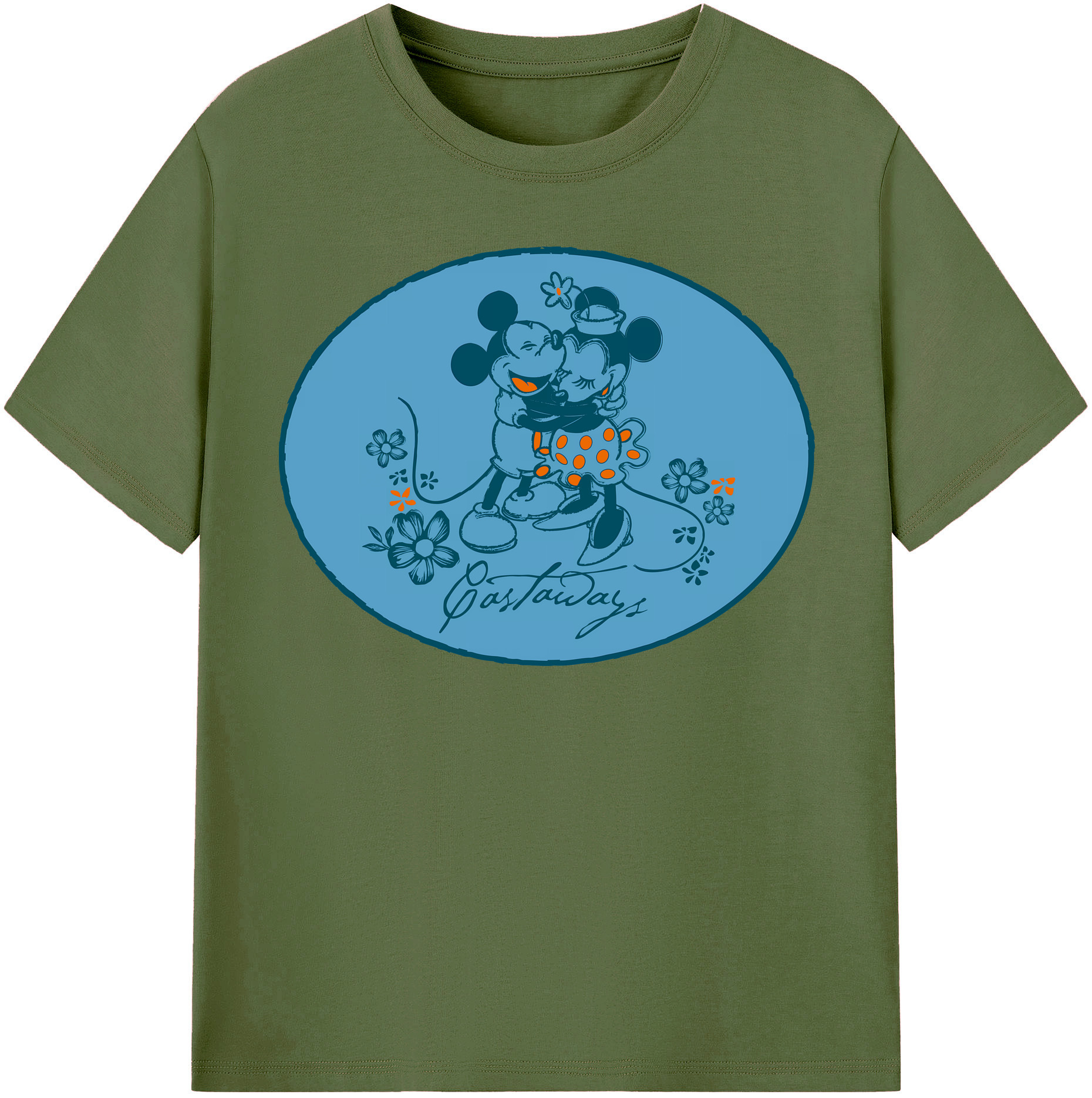 （画像用） ミッキーマウス Mickey Mouse 綿100％半袖Tシャツ（フロントプリント）
